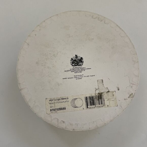 British Theme Plates Royal Doulton POP IN FOR DRINKS Set of 4 Appetizer Dishes - Picture 10 of 10